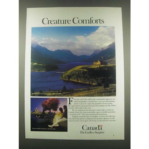 1985 Canada Tourism Ad - Creature Comforts