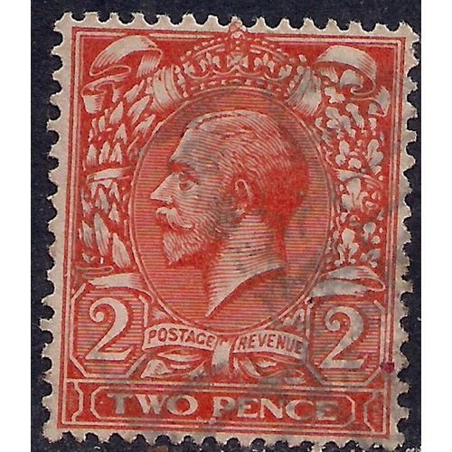 GB 1912 - 24 KGV 2d Orange Die 1 SG 368 Wmk 100 ( M1118 )