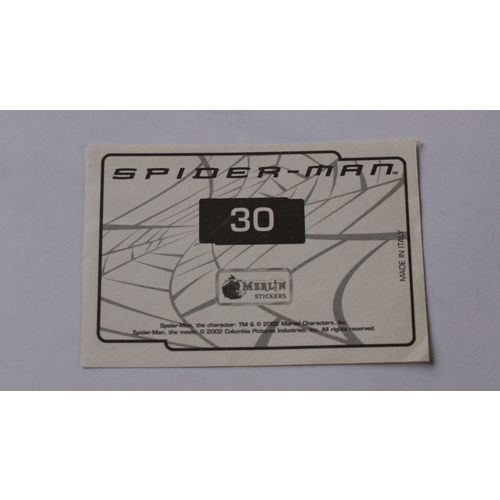 Spider-Man movie Sticker # 30 (A) unused - Merlin 2002 marvel