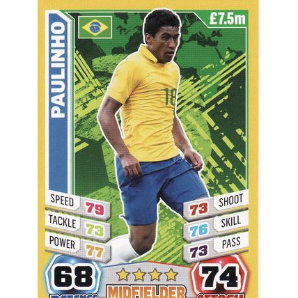 Match Attax World Cup 2014 40 Paulinho Brazil