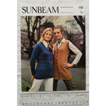 Vintage: Sunbeam 118 long-line cardigans, DK