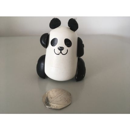 WOODEN PANDA FIGURINE