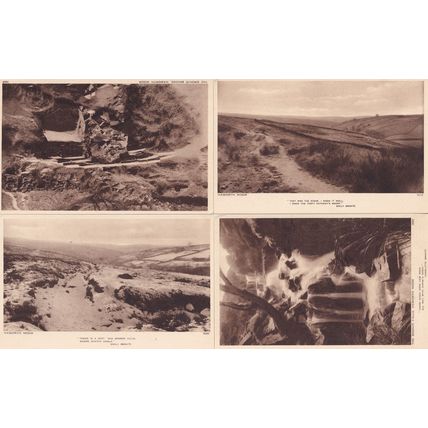 Haworth Bridge Falls Charlotte Bronte 4x Antique Aerial Yorkshire Postcard s