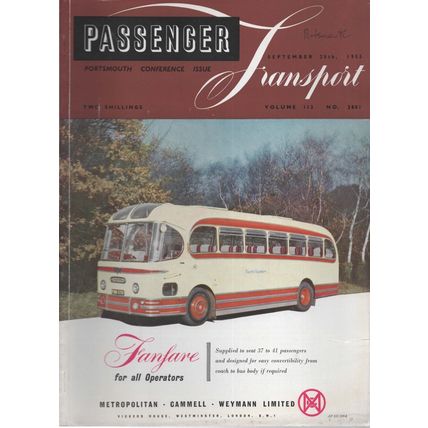 Passenger Transport Bus Magazine September 29th 1955 Vol 113 No 2881 (marked)