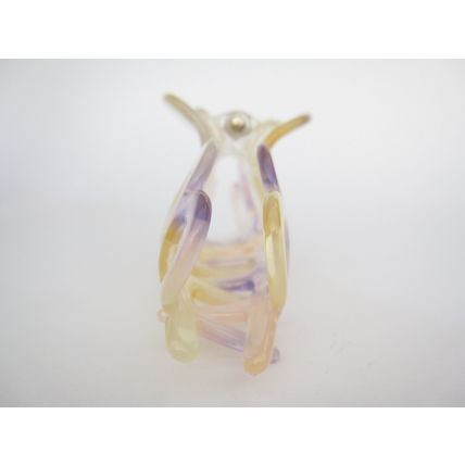 Yellow purple and pink marbled hair claw clip medium fine hair