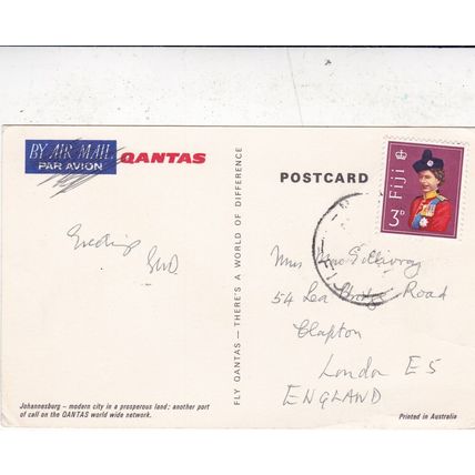Johannesburg South Africa postcard posted creased