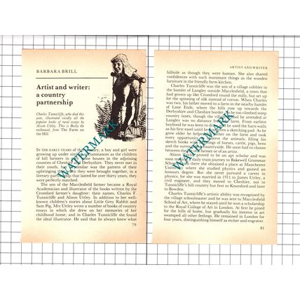 Charles Tunnicliffe Alison Uttley - 1979 Article / Print