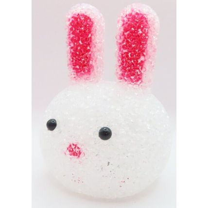 Wascally Wabbit Ornament White Plastic 10.5 CM Gift Home Decor Rabbit Fun Bunny