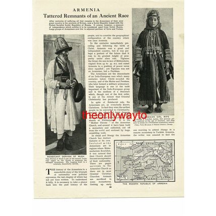 Armenians, Dress & Activities (More On Reverse) Book Illustration (Print), c1930