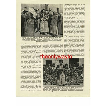 Armenians, Dress & Activities (More On Reverse) Book Illustration (Print), c1930