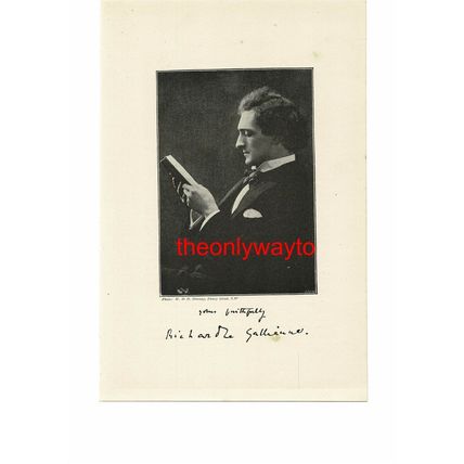 Richard Le Gallienne, Author & Poet, Book Illustration (Print), 1895