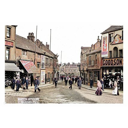 ptc0778 - Barnsley , Queen Street , Yorkshire - print 6x4