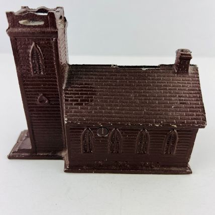 Little Brown Church Metal Bank 1950s EAMES ERA