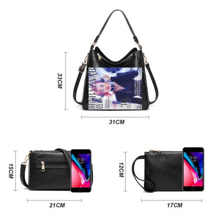 Women Fashion Handbags Wallet Tote Bag Shoulder Bag Top Handle Satchel Purse Set