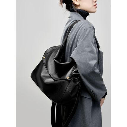Genuine Leather Women Top Handle Shoulder Handbags Black