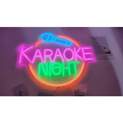 Dracey Neon Sign Led Karaoke Bar Neon Light Signs for Wall Karaoke Night Party