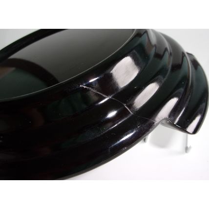 Davidson Art Deco Black Glass Plinth, Stand, Base No. 1.