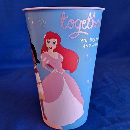 New ZAK Lot 4 Disney PRINCESS TUMBLERS Plastic Drink Cups Water Juice Milk