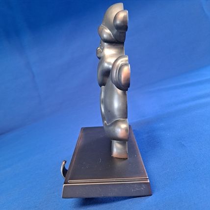 Brown Metal SANTA Christmas STOCKING HANGER Mantel Sitter Holder