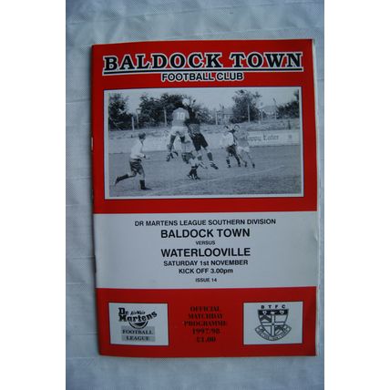 1997 programme Badock Town v. Waterlooville