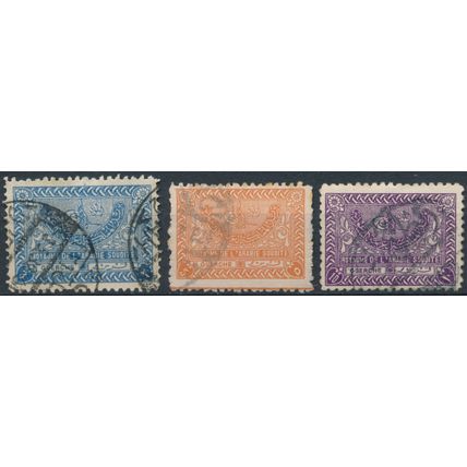 Symbols of Domination: 3 Values - Saudi Arabia 1934 - FH - MiNr 17 & 19/20