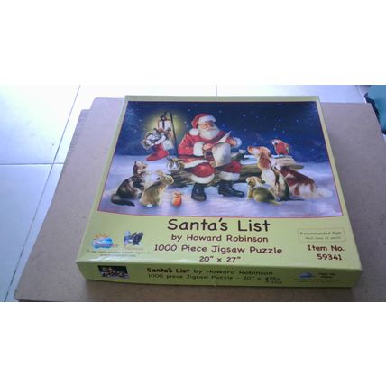 SANTA'S LIST by Howard Robinson Jigsaw Puzzle (1000 Piece) SunsOut Inc (2006)