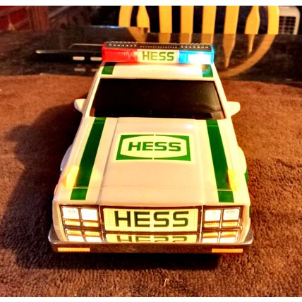 Hess Patrol Car 1993 Flashing Lights Dual Sound Siren W/Box 10 1/2" Long Working