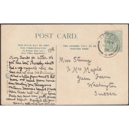 The Home of the Northern Farmer, Somersby, Lincolnshire, 1906 - Wrench Postcard