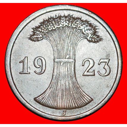 Ⰶ WHEAT SHEAF (1923-1924): GERMANY ★ 2 RENTENPFENNIGS 1923J★LOW START★NO RESERVE