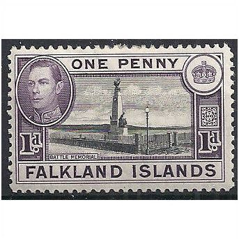 Falkland Islands 1938 SG148a 1d Black & Pale Violet Mounted Mint ..