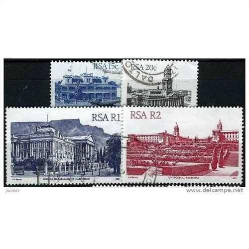 1982/1987 4 different values - fine used (o) - recess print