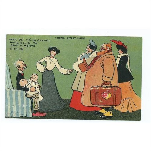 comic postcard tom b home sweet home davidson bros