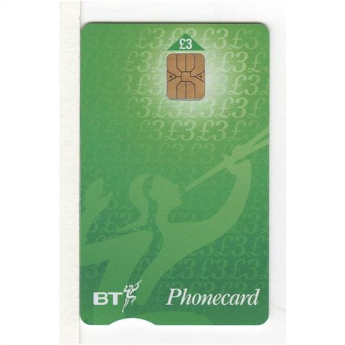 PHONE CARD - BT - £3 LARGE CHIP