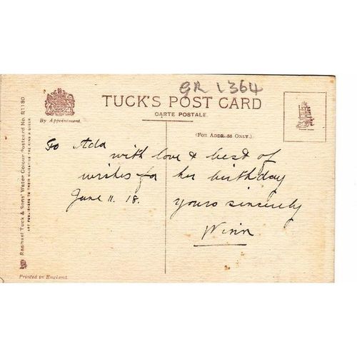 Three Pink Roses Birthday Greetings Postcard (GR1364)