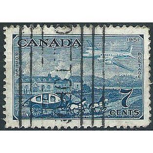 Canada 1951 SG438 7c Blue Good/Fine Used ... .
