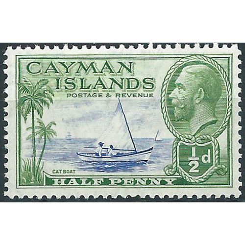 Cayman Islands 1935 SG97 1/2d Ultramarine & Yellow-Green Mounted Mint .. ..