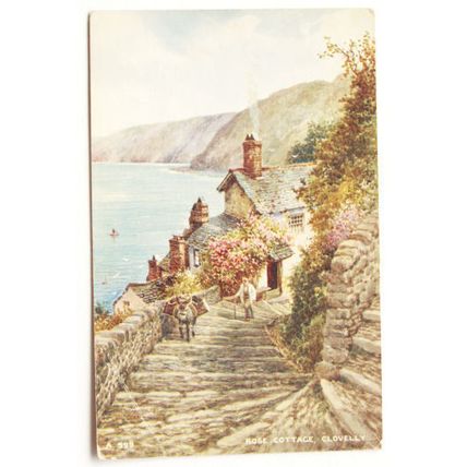 1960s postcard Rose Cottage Clovelly