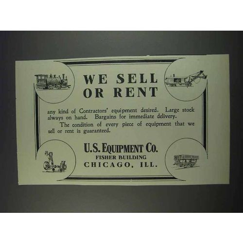 1911 U.S. Equipment Co. Ad - Sell or Rent