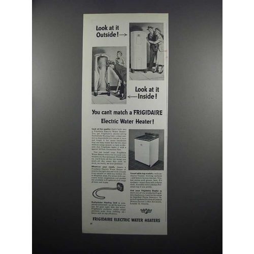 1950 Frigidaire Electric Water Heater Ad - Look At It