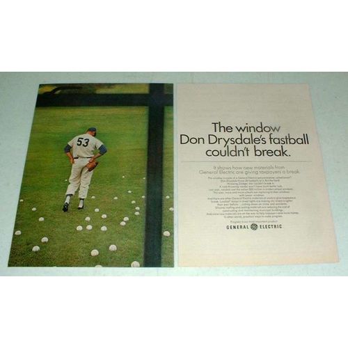 1967 General Electric Ad w/ Don Drysdale
