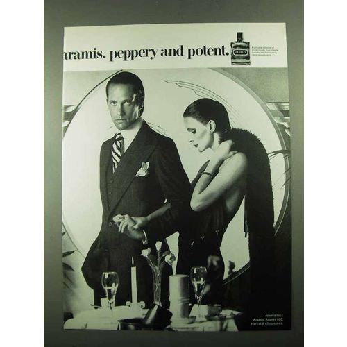 1976 Aramis Cologne Ad - Peppery and Potent