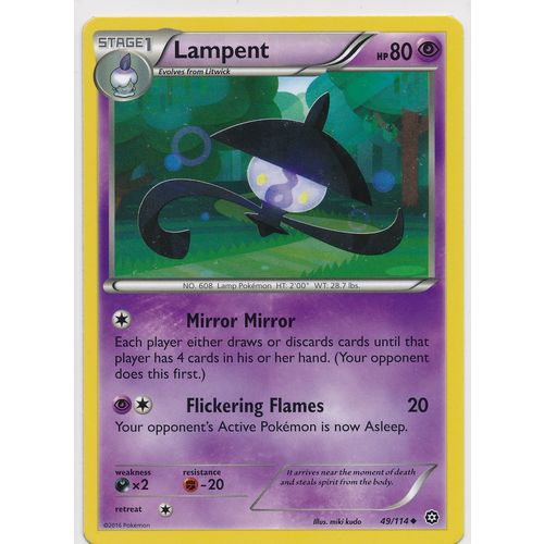 Pokemon XY Steam Siege 49/114 Lampent