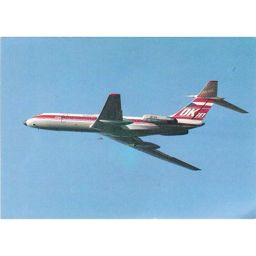 OK Jet CSA Czechoslovak Airline Tupolev TU134 Aircraft Postcard (A11989)