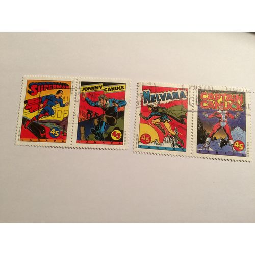 CANADA 1995..Comic book heroes 4 stamps 1a