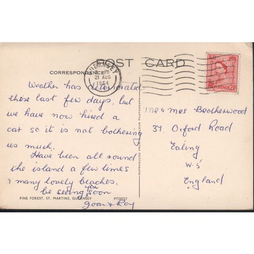 Vintage GB PC 1964, Pine Forest, St. Martins, Guernsey, Channel Islands