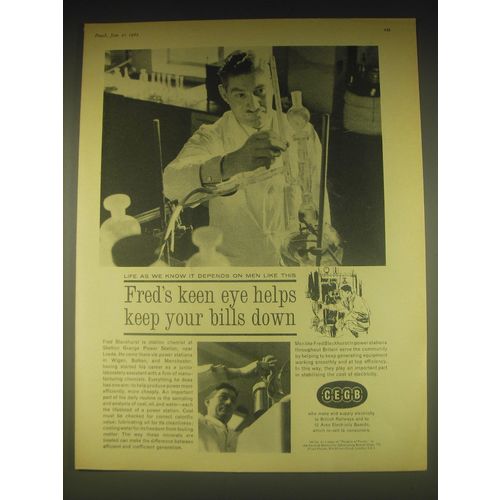 1962 CEGB Central Electricity Generating Board Ad - Fred's keen eye helps