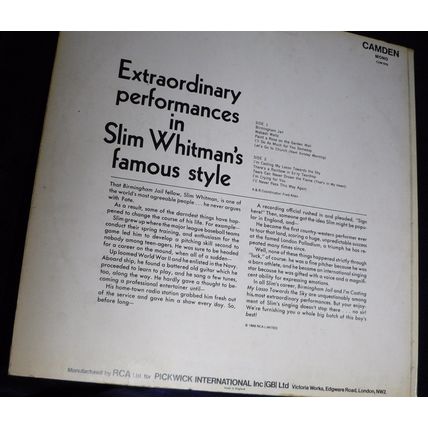 Slim Whitman - Birmingham Jail and other country favourites 1966