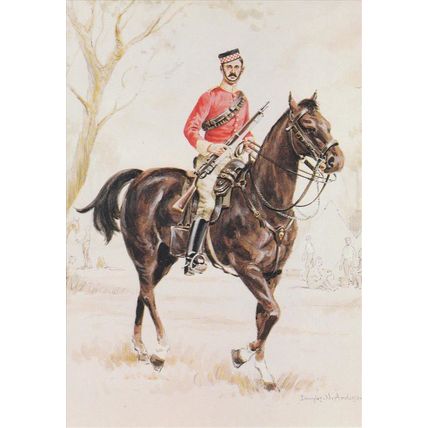 Private 1st Dumbartonshire Rifle Volunteers c1900 Uniform Postcard (U11943)