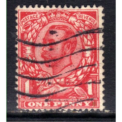 GB 1912 KGV 1d Scarlet Used SG 342 ( J1104 )