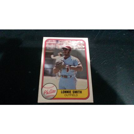 1981 Fleer Card # 015 Lonnie Smith Very Good-Excellent (4) Philadelphia Phillies